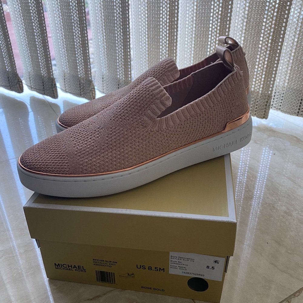 MICHAEL KORS Metallic Slip On Sneakers